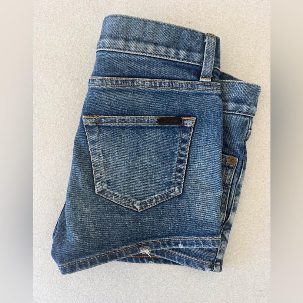 Yves Saint Laurent Blue Denim Women Shorts size 26